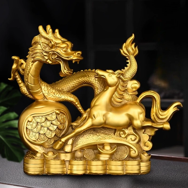 Chinese Copper Dragon Horse Spirit Ornament Horse Crafted Home Living Decor Gift
Chinese Copper Dragon Horse Spirit Ornament Horse Crafted Home Living Decor Gift