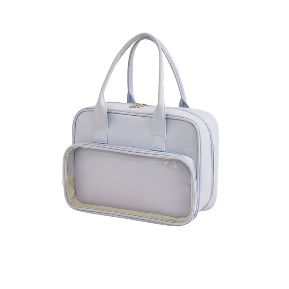 Fashion PVC Makeup Bag Solid Color Large Capacity Handheld Cosmetic Case Zipper Multifunctional Toiletry Bag Outdoor
Fashion PVC Makeup Bag Solid Color Large Capacity Handheld Cosmetic Case Zipper Multifunctional Toiletry Bag Outdoor