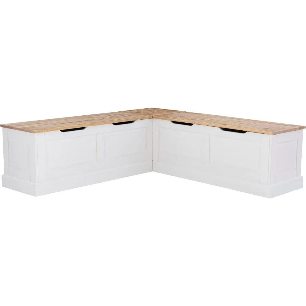 Harris Natural and White Two Tone Backless Corner Breakfast Nook - Nook Only, Table is NOT Included
Harris Natural and White Two Tone Backless Corner Breakfast Nook - Nook Only, Table is NOT Included