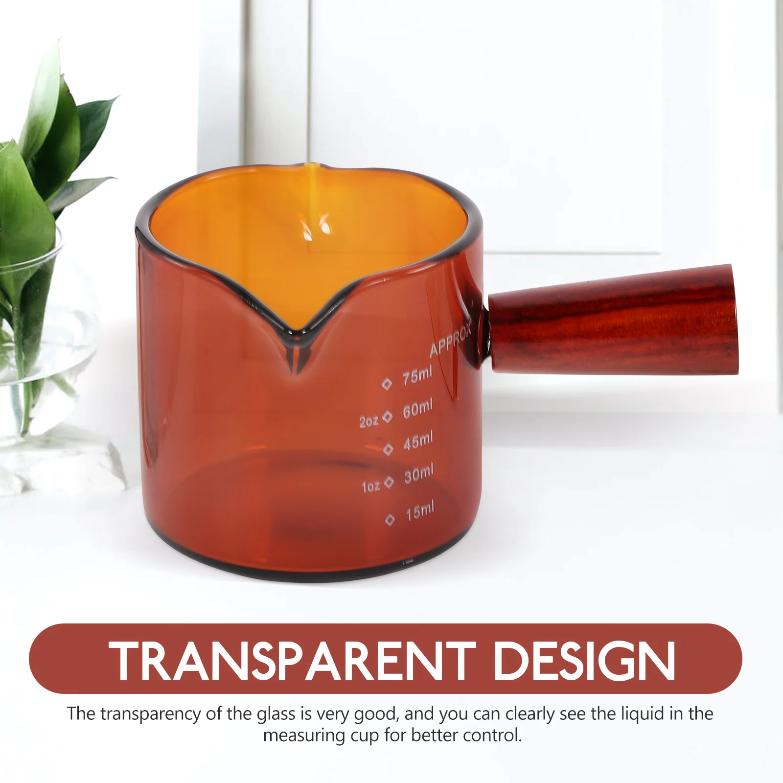 Portable Glass Milk Pitcher Wood Handle Anti-Scalding Coffee Creamer Measuring Cup Clear Household Kitchen Syrup 
Portable Glass Milk Pitcher Wood Handle Anti-Scalding Coffee Creamer Measuring Cup Clear Household Kitchen Syrup