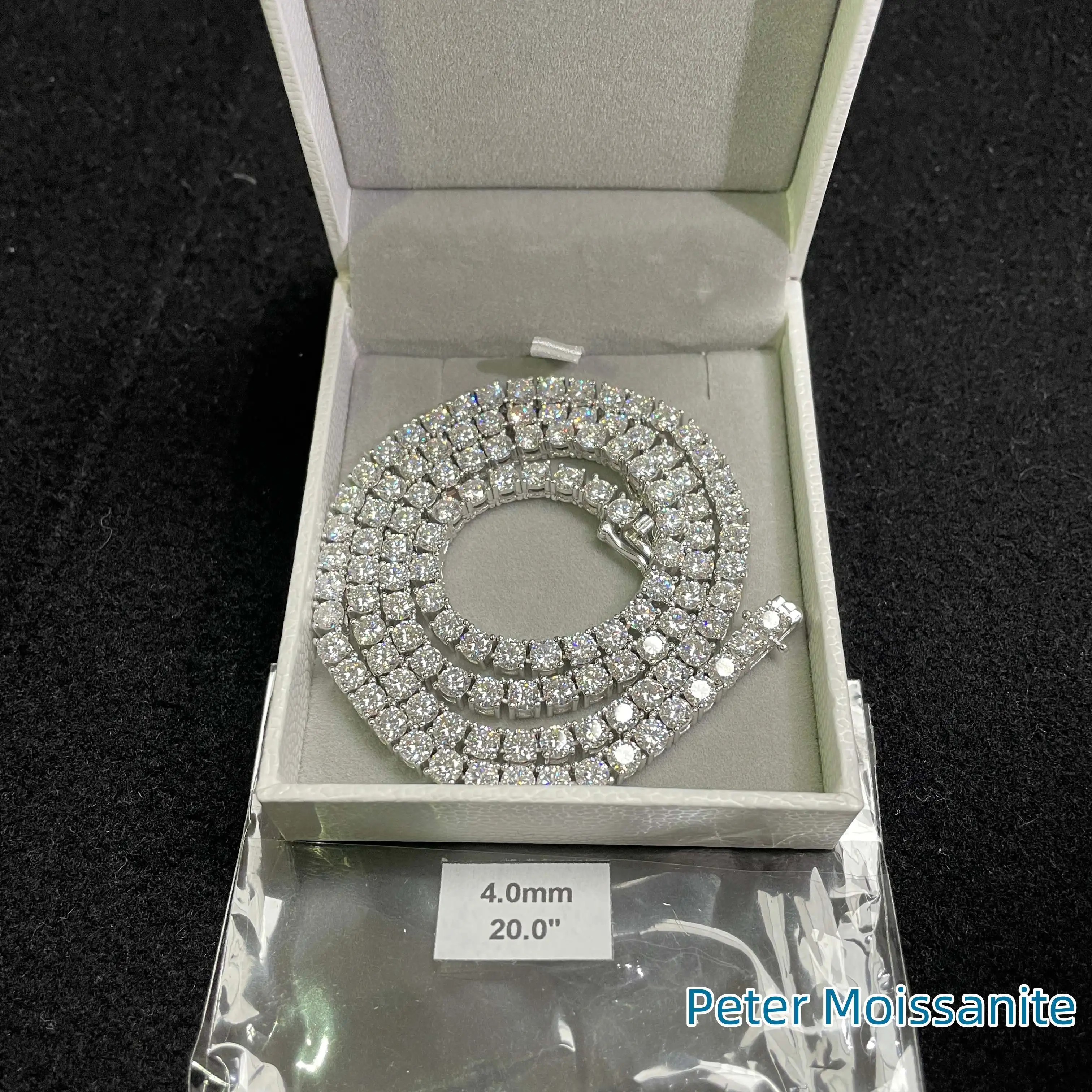 4mm 20inc925 Sterling Silver Peter Moissanite Tennis Necklace Luxury White Gold GRA For Women Party Jewelry Gift fast shipping
4mm 20inc925 Sterling Silver Peter Moissanite Tennis Necklace Luxury White Gold GRA For Women Party Jewelry Gift fast shipping
