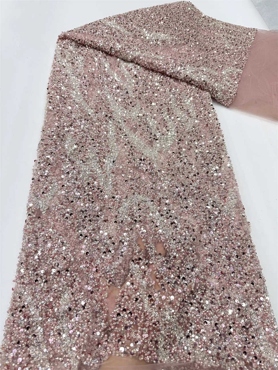 African Heavy Beaded 2025 High Quality Nigerian Sequins With Pearl Lace French Tulle Fabric For Party Dress Sew
African Heavy Beaded 2025 High Quality Nigerian Sequins With Pearl Lace French Tulle Fabric For Party Dress Sew