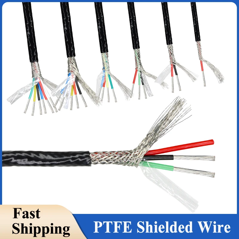 1~20M PTFE Shielded Wire Sq 0.3/0.5/0.75/1/1.5mm High Temperature FEP Insulation 1 2 3 4 5 6 Core Tinned Copper Shielding Cables
1~20M PTFE Shielded Wire Sq 0.3/0.5/0.75/1/1.5mm High Temperature FEP Insulation 1 2 3 4 5 6 Core Tinned Copper Shielding Cables