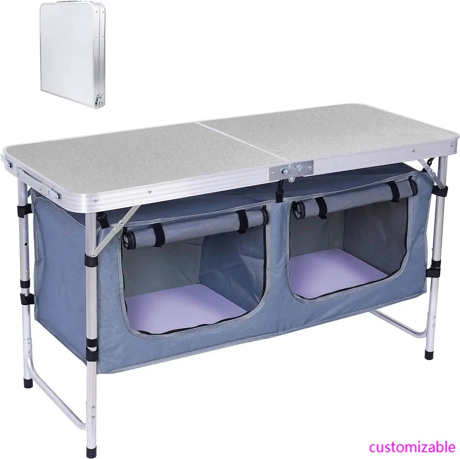 Стол для кемпинга, складной стол с регулируемой высотой, походный стол, кухонный стол для хранения, легкий алюминий, с ручкой для переноски
Стол для кемпинга, складной стол с регулируемой высотой, походный стол, кухонный стол для хранения, легкий алюминий, с ручкой для переноски