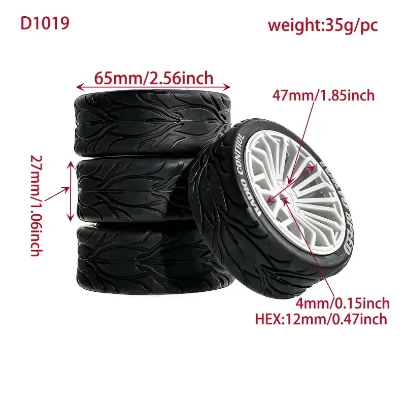 4pcs Rubber Tire Wheel Tyre for Tamiya XV01 XV02 TT01 TT02 PTG-2 WRC Hyundai i20 1/10 RC Rally Racing Car Upgrade Parts
4pcs Rubber Tire Wheel Tyre for Tamiya XV01 XV02 TT01 TT02 PTG-2 WRC Hyundai i20 1/10 RC Rally Racing Car Upgrade Parts
