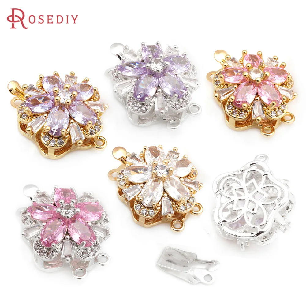 4 Sets 18K Gold Color Brass and Zircon Flower Necklaces Connect Clasps High Quality Jewelry Making Supplies
4 Sets 18K Gold Color Brass and Zircon Flower Necklaces Connect Clasps High Quality Jewelry Making Supplies