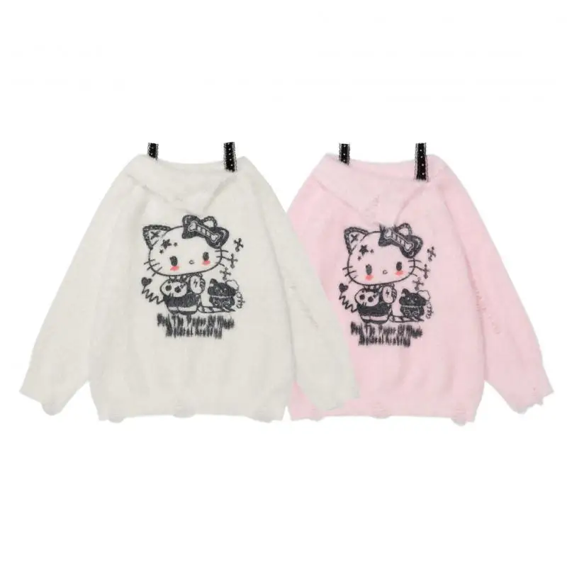 Hot Sanrio Girl Leisure Time Round Neck Sweater Autumn and Winter Kawaii Hello Kitty Comic Versatile Strapless Lining Clothes
Hot Sanrio Girl Leisure Time Round Neck Sweater Autumn and Winter Kawaii Hello Kitty Comic Versatile Strapless Lining Clothes