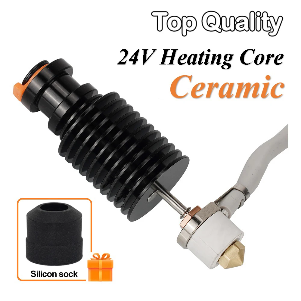 Quick Heating Ceramic Heating Core Print Head V6 Hotend 24V 50W for DDE DDB Extruder For Ender 3 CR10 Voron 2.4 Prusa 3D Printer
Quick Heating Ceramic Heating Core Print Head V6 Hotend 24V 50W for DDE DDB Extruder For Ender 3 CR10 Voron 2.4 Prusa 3D Printer