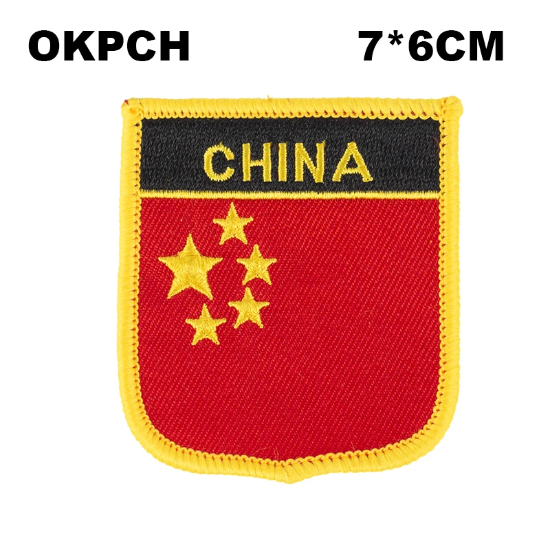China Flag Shield Shape Iron on Embroidery Patches Saw on Transfer Patches Sewing Applications for Clothes Back Pack C
China Flag Shield Shape Iron on Embroidery Patches Saw on Transfer Patches Sewing Applications for Clothes Back Pack C