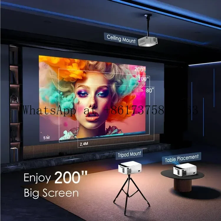 Q6 4K Home Theater Projector 5000 Lumens Miracast Airplay for Movies & Gaming
Q6 4K Home Theater Projector 5000 Lumens Miracast Airplay for Movies & Gaming