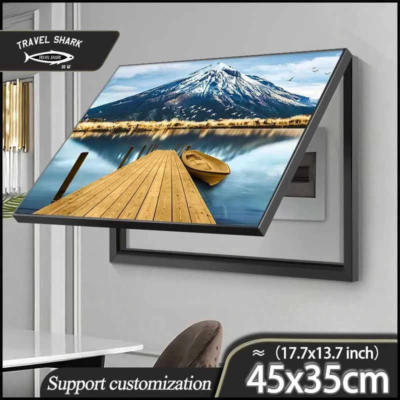 Travel Shark Decor Painting Electric Panel Cover Poster With Picture Frame Of Home Room Decorative Free Punch Wall Art 45x35CM
Travel Shark Decor Painting Electric Panel Cover Poster With Picture Frame Of Home Room Decorative Free Punch Wall Art 45x35CM