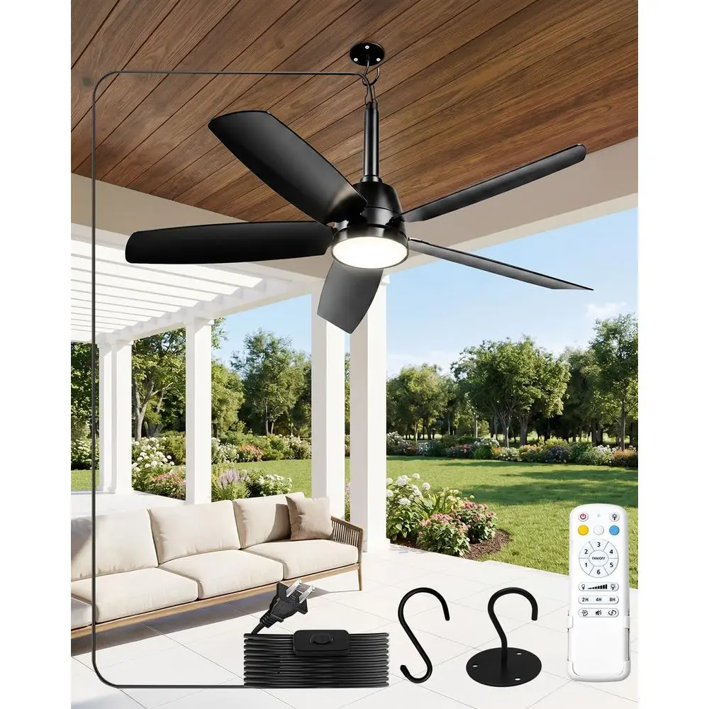 36 Outdoor Ceiling Fan with Light and Remote, Waterproof for Patio, 5-Blade Design for Small Ceilings, Porch, Gazebo, Pergola, U
36 Outdoor Ceiling Fan with Light and Remote, Waterproof for Patio, 5-Blade Design for Small Ceilings, Porch, Gazebo, Pergola, U