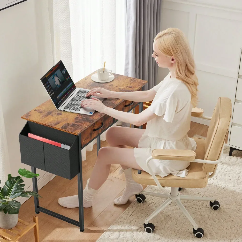 Desk With Fabric Drawers 32 Inch Vanity Desk With Storage Drawer And Bag For Bedroom, Study Writing Table For Small Spaces Rust
Desk With Fabric Drawers 32 Inch Vanity Desk With Storage Drawer And Bag For Bedroom, Study Writing Table For Small Spaces Rust