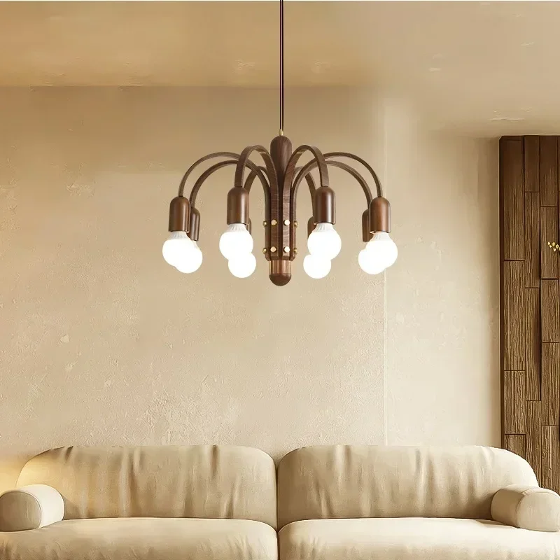 SANDYHA Nordic Hanging Chandelier for Living Room Retro Walnut Color Pendant Light Bedroom Home Decor Dining Decorative Lighting
SANDYHA Nordic Hanging Chandelier for Living Room Retro Walnut Color Pendant Light Bedroom Home Decor Dining Decorative Lighting