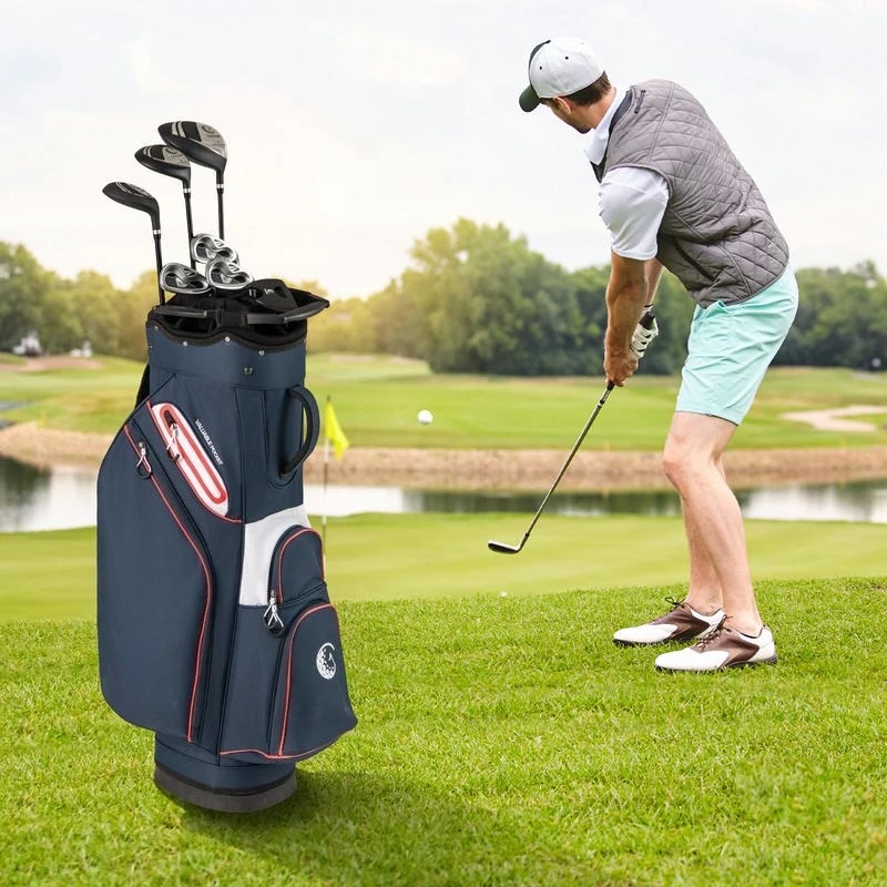 Golf Cart Bag Lightweight Portable Golf Club Organizer Bag-Navy
Golf Cart Bag Lightweight Portable Golf Club Organizer Bag-Navy