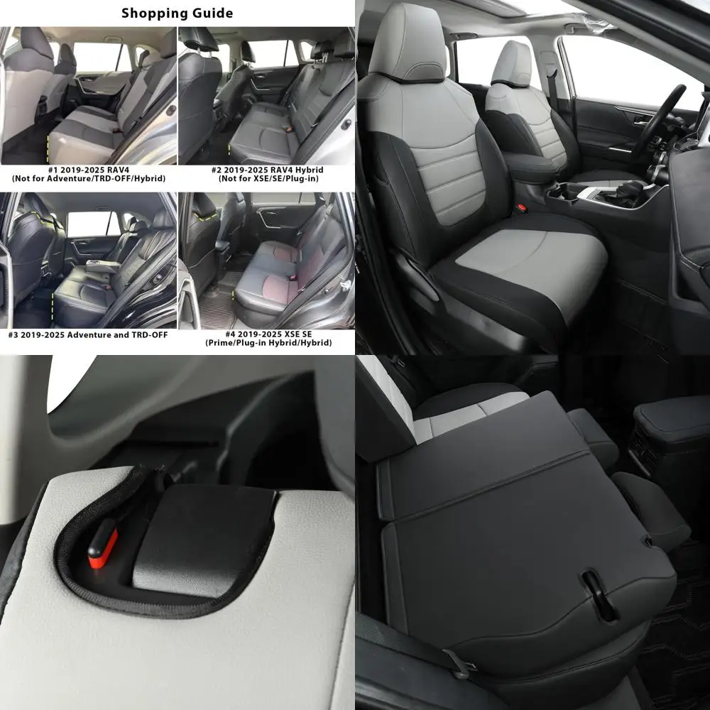 Чехлы на сиденья Rav4, подходят для внедорожника Toyota Rav4 XLE LE XLE Premium Limited 2019-2025 гг., не для приключений и TRD-Off (черный и серый)
Чехлы на сиденья Rav4, подходят для внедорожника Toyota Rav4 XLE LE XLE Premium Limited 2019-2025 гг., не для приключений и TRD-Off (черный и серый)