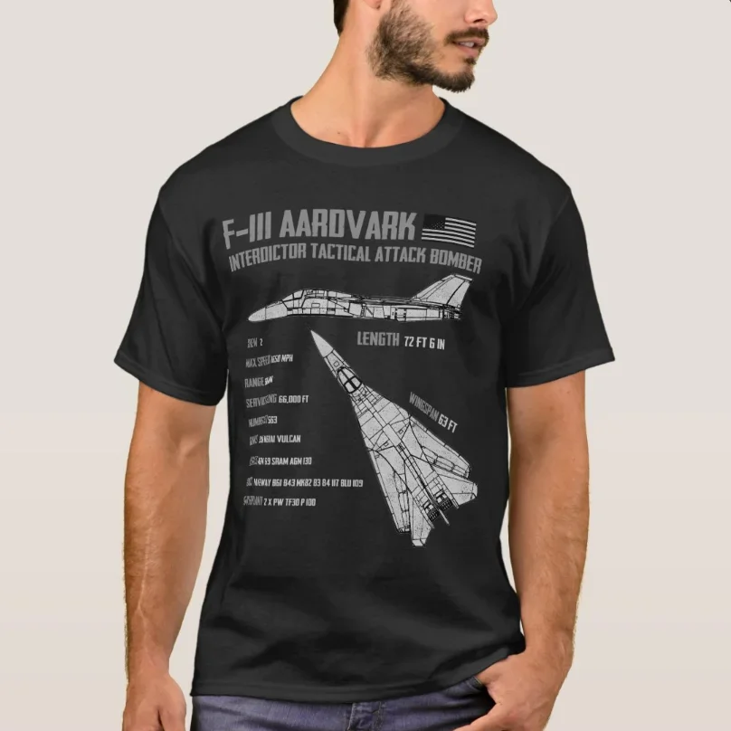 F-111 Aardvark Strike Aircraft Blueprint T-Shirt 100% Cotton O-Neck Summer Short Sleeve Casual Mens T-shirt Size S-3XL
F-111 Aardvark Strike Aircraft Blueprint T-Shirt 100% Cotton O-Neck Summer Short Sleeve Casual Mens T-shirt Size S-3XL