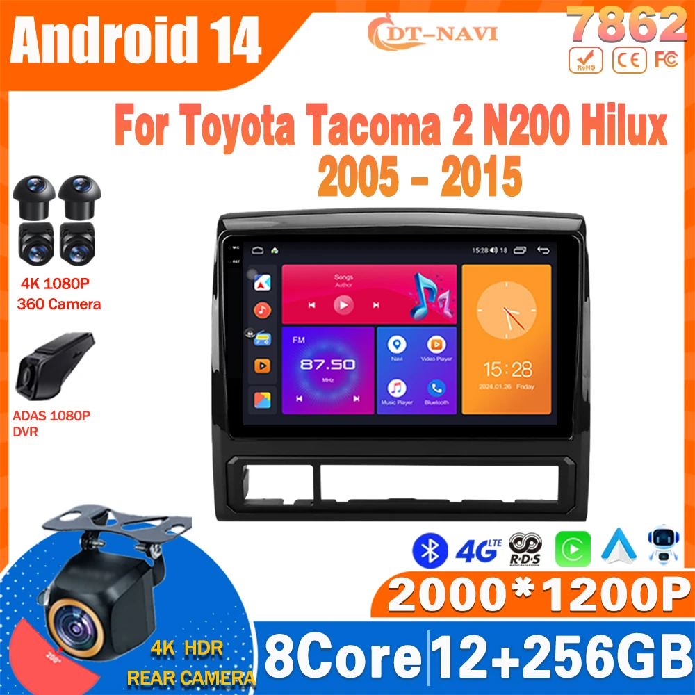 Android 14 Car Radio For Toyota Tacoma 2 N200 Hilux 2005 - 2015 Multimidia Video Player Navigation Carplay 4G WIFI NO 2Din DVD
Android 14 Car Radio For Toyota Tacoma 2 N200 Hilux 2005 - 2015 Multimidia Video Player Navigation Carplay 4G WIFI NO 2Din DVD