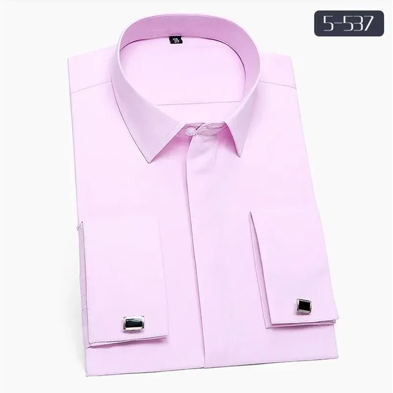 Men's Formal French Cuff Dress Shirt, White Long Sleeve Business Button-Up Shirts with Cufflinks Male Shirts, Regular Fit M~5XL
Men's Formal French Cuff Dress Shirt, White Long Sleeve Business Button-Up Shirts with Cufflinks Male Shirts, Regular Fit M~5XL