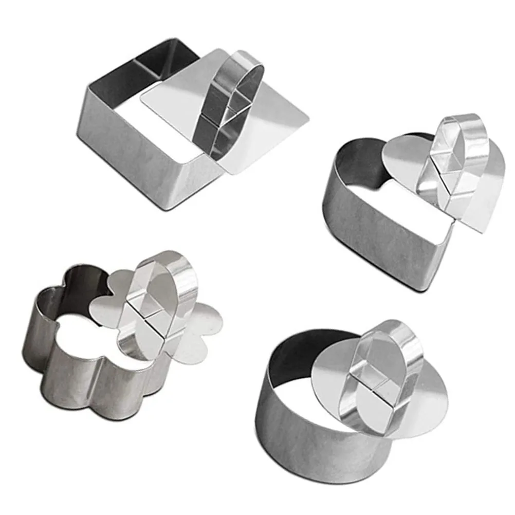 4Pcs Stainless Steel Mousse Mold for Home Baking Cake Making Tools Supplies Reusable Durability Elegant Design NonStick Easy
4Pcs Stainless Steel Mousse Mold for Home Baking Cake Making Tools Supplies Reusable Durability Elegant Design NonStick Easy