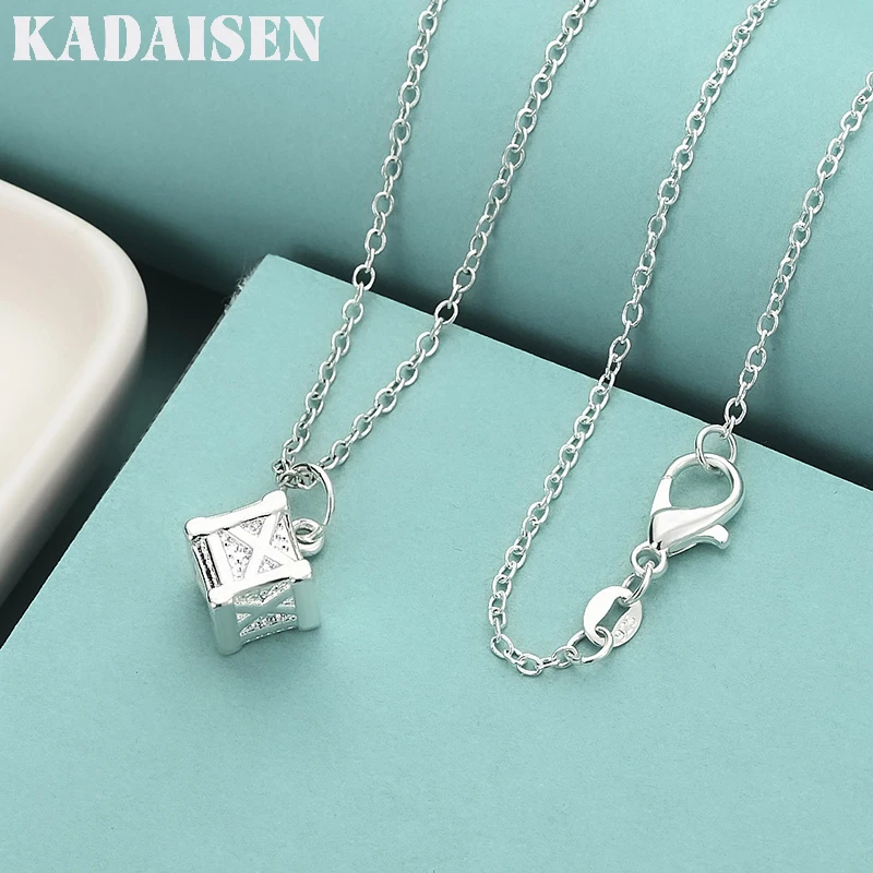 Fine 925 Sterling Silver Roman Square 16-30 Inch Pendant Necklace For Women Wedding Party Fashion Charm Jewelry
Fine 925 Sterling Silver Roman Square 16-30 Inch Pendant Necklace For Women Wedding Party Fashion Charm Jewelry