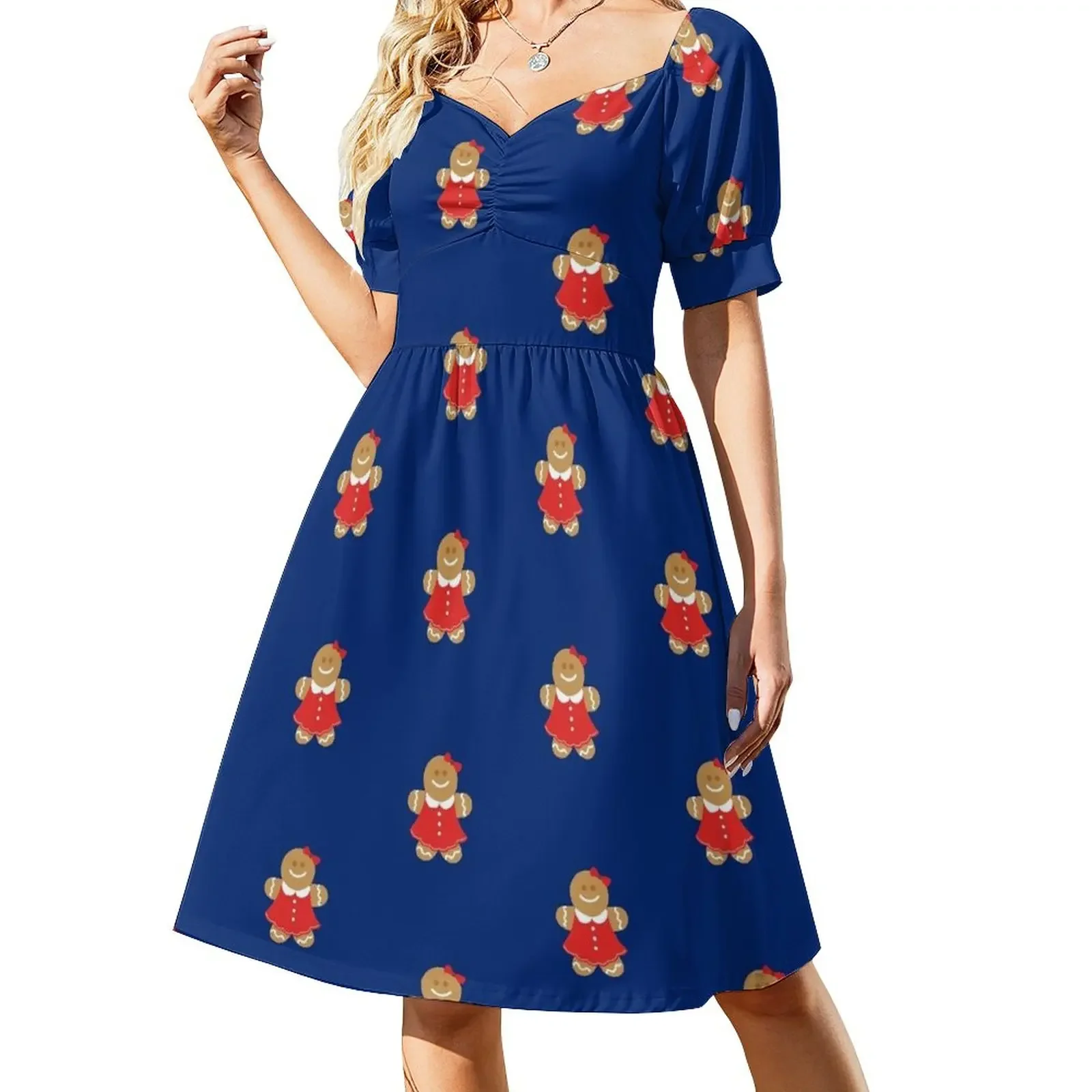Gingerbread lady cookie woman cute Christmas gift for baker or sweet teeth Short-Sleeved Dress Clothing
Gingerbread lady cookie woman cute Christmas gift for baker or sweet teeth Short-Sleeved Dress Clothing