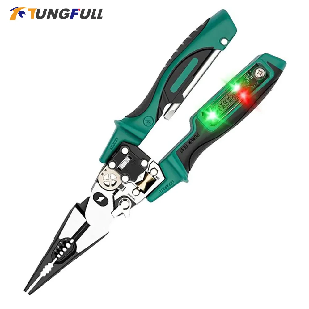 Multifunctional Heavy-Duty Alloy Steel Wire Stripper Cutter Pliers Set with Voltage Tester for Electricians
Multifunctional Heavy-Duty Alloy Steel Wire Stripper Cutter Pliers Set with Voltage Tester for Electricians