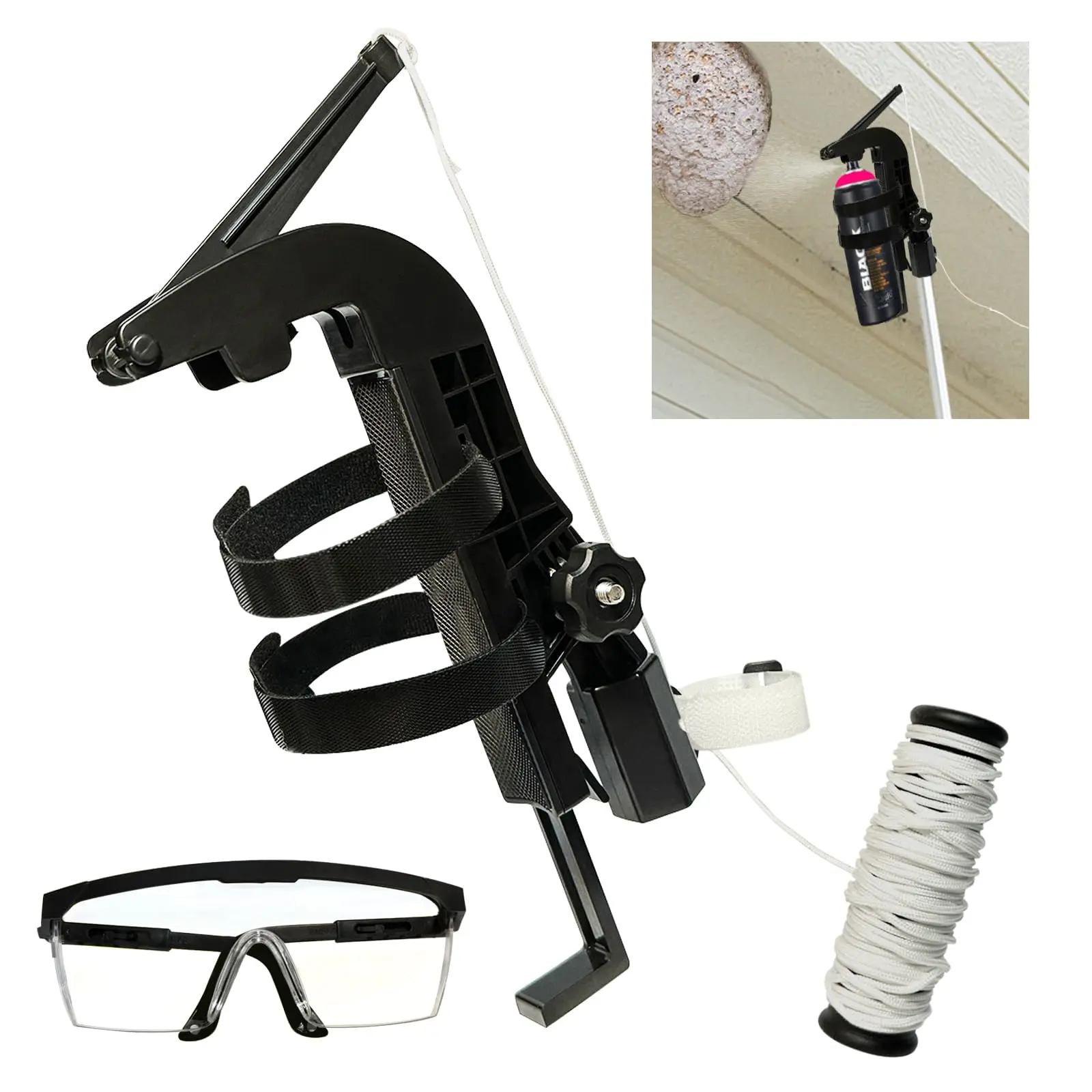 Spray Can Extension Pole Adapter, Adjustment Sprayer Bracket Adapter for Wasp Long Range Spray Can Trigger Handle for Paint Tree
Spray Can Extension Pole Adapter, Adjustment Sprayer Bracket Adapter for Wasp Long Range Spray Can Trigger Handle for Paint Tree