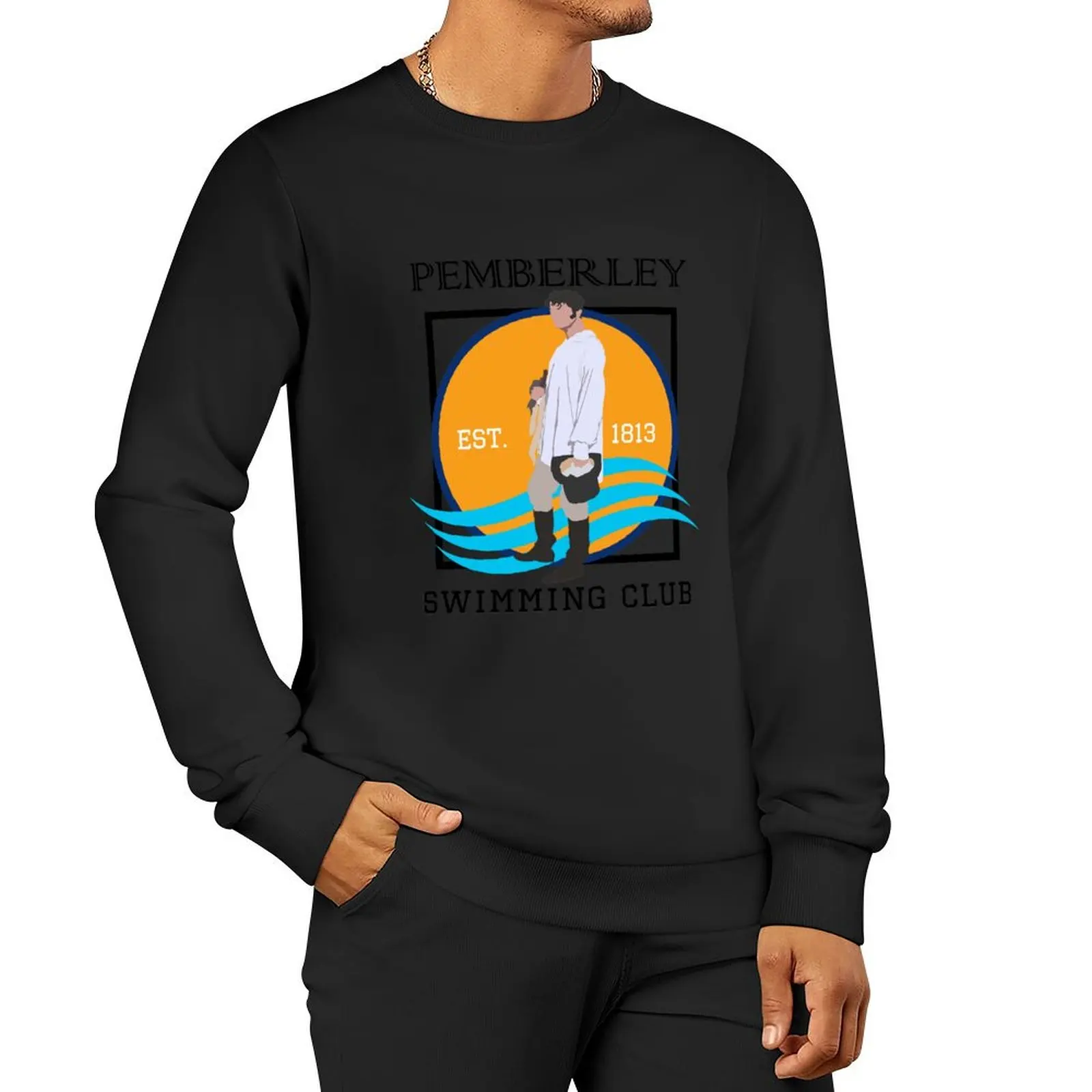 Pemberley Swimming Club Est. 1813 - ЧЕРНЫЙ пуловер с капюшоном «Гордость и предубеждение», осенняя одежда, новые толстовки
Pemberley Swimming Club Est. 1813 - ЧЕРНЫЙ пуловер с капюшоном «Гордость и предубеждение», осенняя одежда, новые толстовки