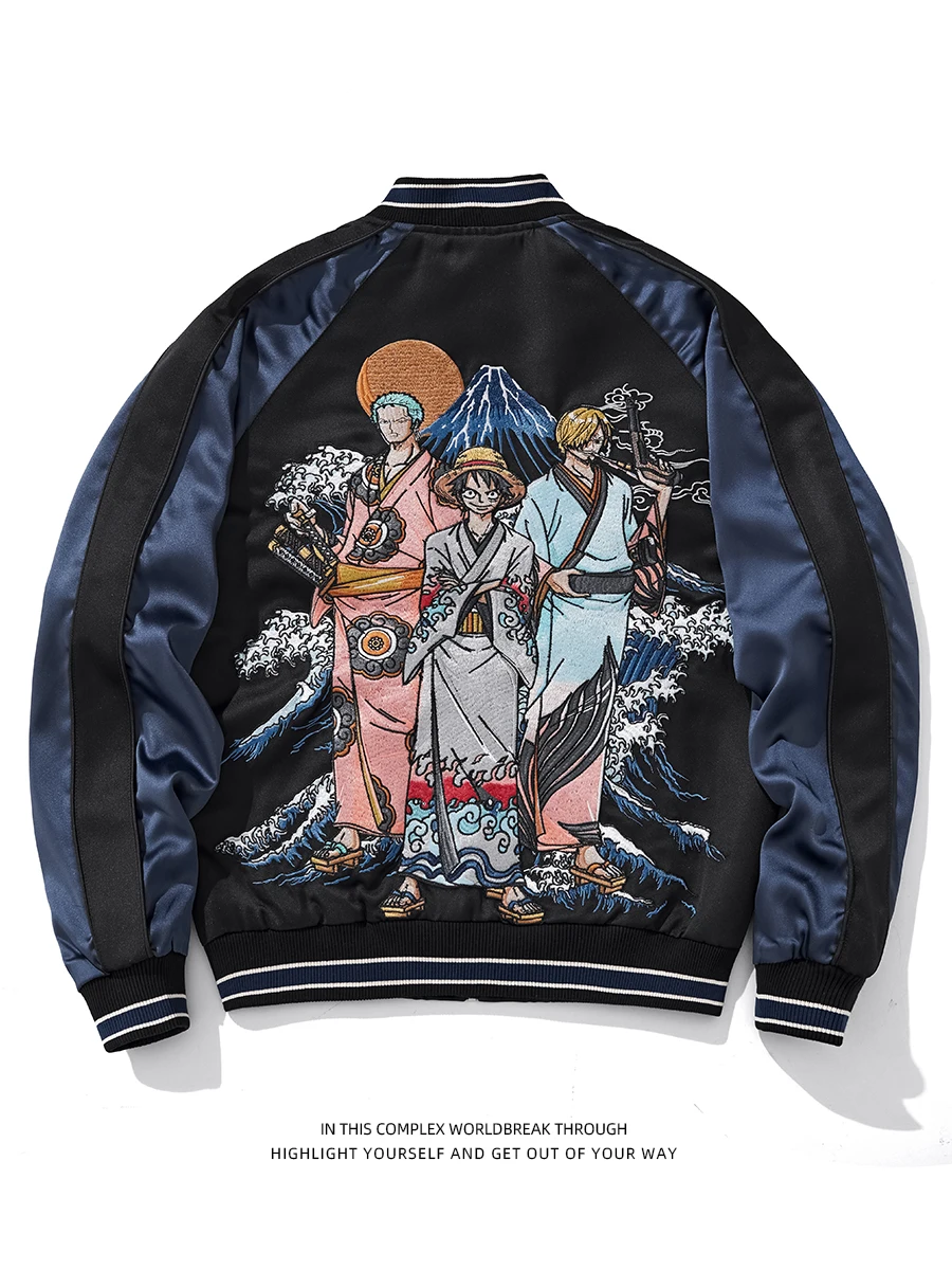 Heavy Industry Embroidered Jaet Men's Baseball Sle Satin Top Cartoon Anime Youth Stand Fit Long Sve Outerwear
Heavy Industry Embroidered Jaet Men's Baseball Sle Satin Top Cartoon Anime Youth Stand Fit Long Sve Outerwear