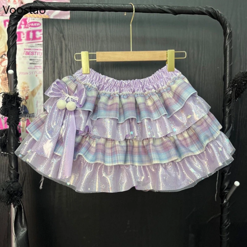 Japanese Kawaii Lolita Style Mini Skirt Women Sweet Cute Print Ruffles Bow Cake Skirt Girls Y2k High Waist Skirts Faldas Mujer
Japanese Kawaii Lolita Style Mini Skirt Women Sweet Cute Print Ruffles Bow Cake Skirt Girls Y2k High Waist Skirts Faldas Mujer