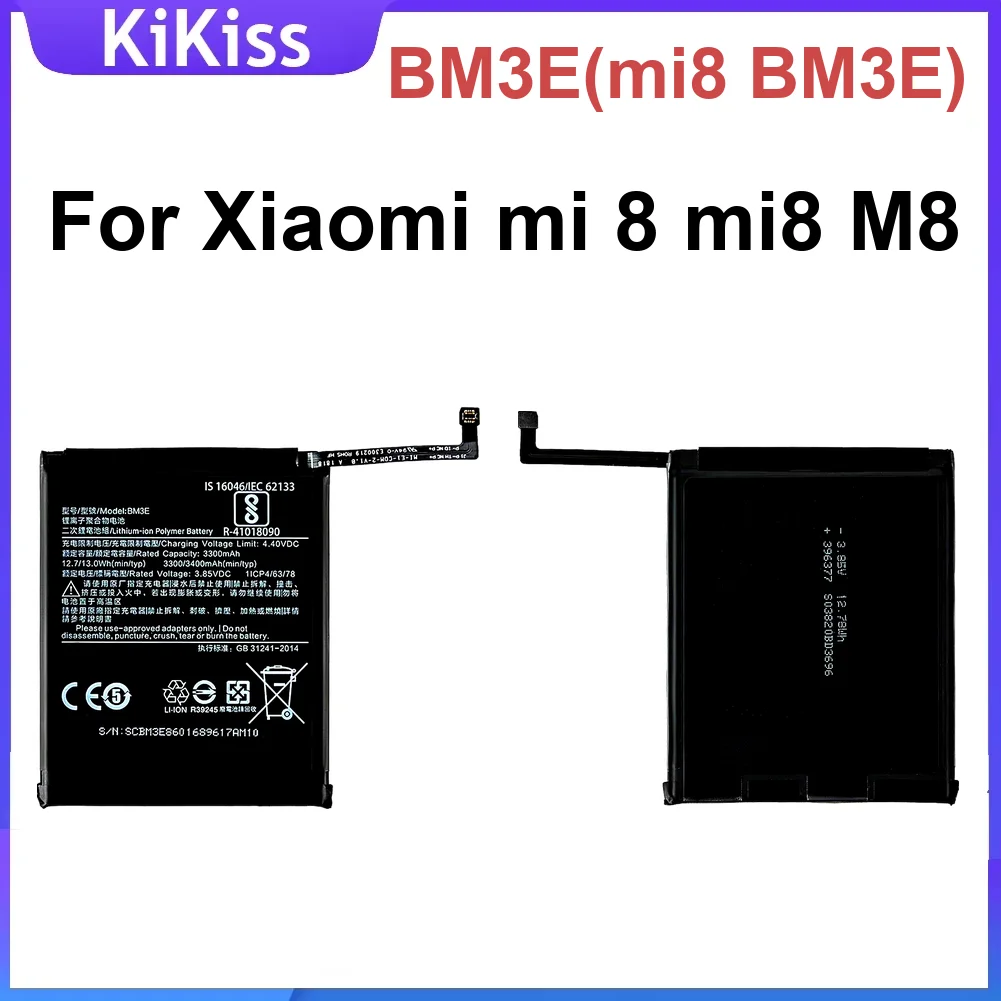 3400Mah BM3E Mi8 Mobile Phone Battery For Xiaomi Mi 8 M8 Fast-Charging Durable
3400Mah BM3E Mi8 Mobile Phone Battery For Xiaomi Mi 8 M8 Fast-Charging Durable