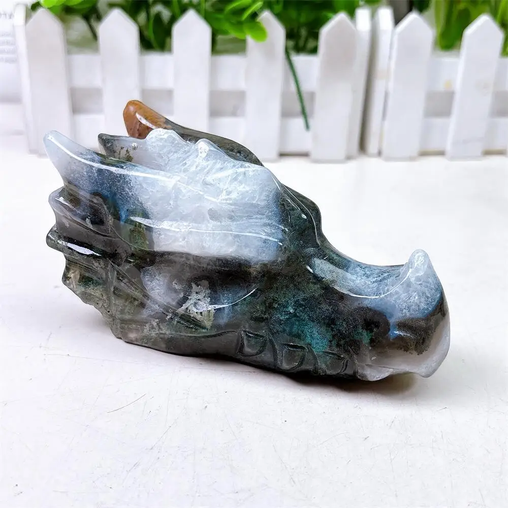 1 шт. Натуральный моховой агат, 12 см, резная фигурка драконьего черепа, полированный целебный кристалл, фигурка животного, декор для дома, подарок ручной работы
1 шт. Натуральный моховой агат, 12 см, резная фигурка драконьего черепа, полированный целебный кристалл, фигурка животного, декор для дома, подарок ручной работы