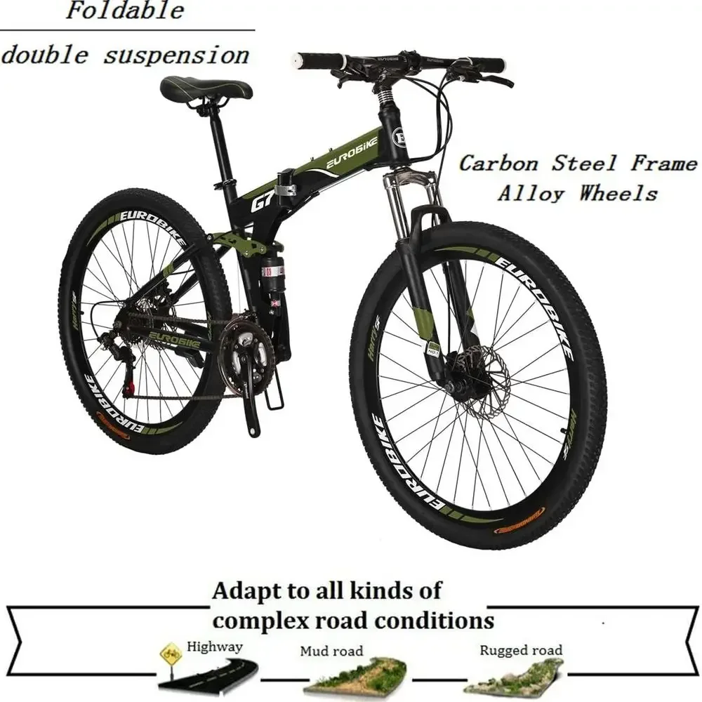 Adult Men’s Off-Road Mountain Bike, 21 Gears, Dual Suspension, 26 and 27.5 Inches
Adult Men’s Off-Road Mountain Bike, 21 Gears, Dual Suspension, 26 and 27.5 Inches