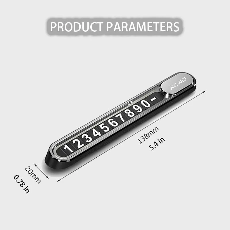 Car Temporary Parking Plate Cell Phone Number Plate Metal For Volvo XC40 XC70 XC60 S60 XC90 S60 S90 S80 2025 Accessories
Car Temporary Parking Plate Cell Phone Number Plate Metal For Volvo XC40 XC70 XC60 S60 XC90 S60 S90 S80 2025 Accessories