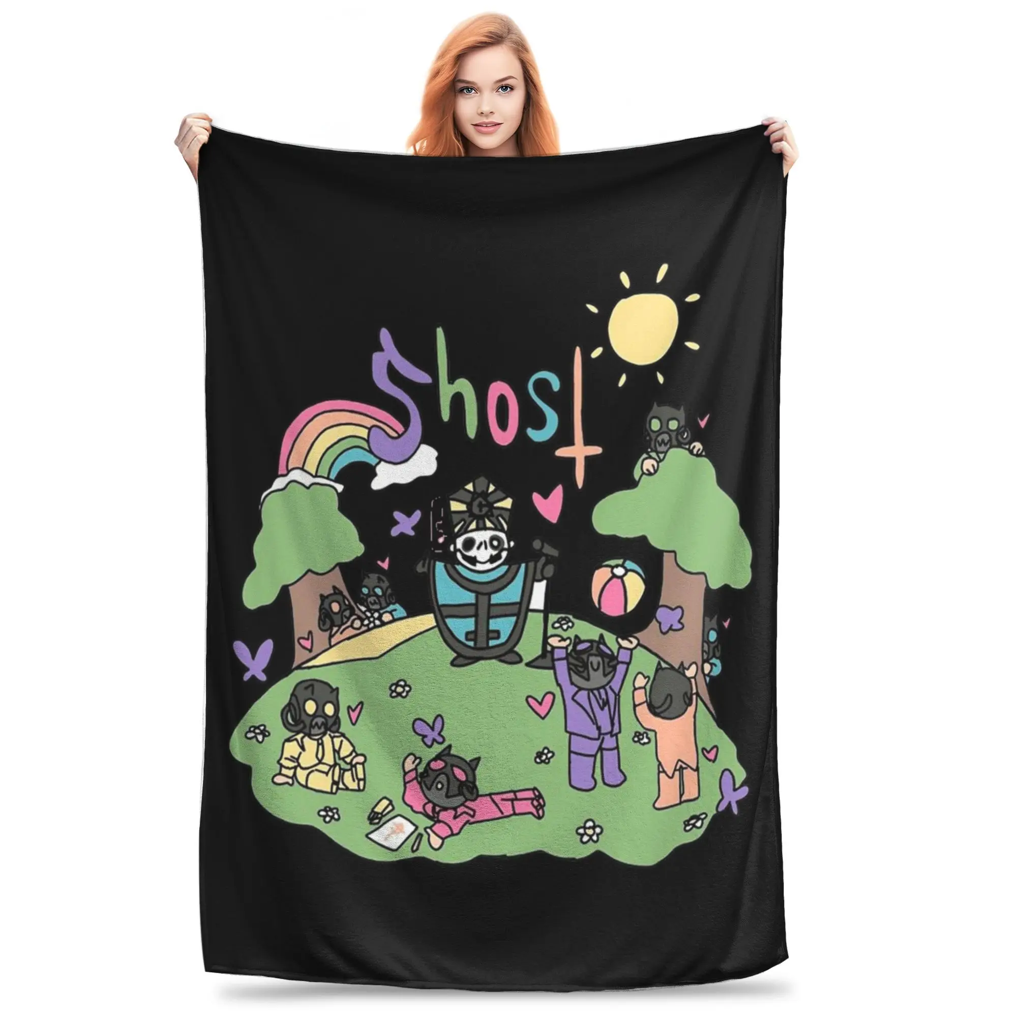 Ghost Rock Band Blanket Velvet Printed Portable Warm Throw Blankets for Home Travel Bedspread
Ghost Rock Band Blanket Velvet Printed Portable Warm Throw Blankets for Home Travel Bedspread