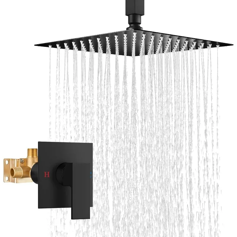 Shower Faucet Set and Handle Set Single Function Shower Trim Kit Ceiling Mount Rainfall Shower System
Shower Faucet Set and Handle Set Single Function Shower Trim Kit Ceiling Mount Rainfall Shower System
