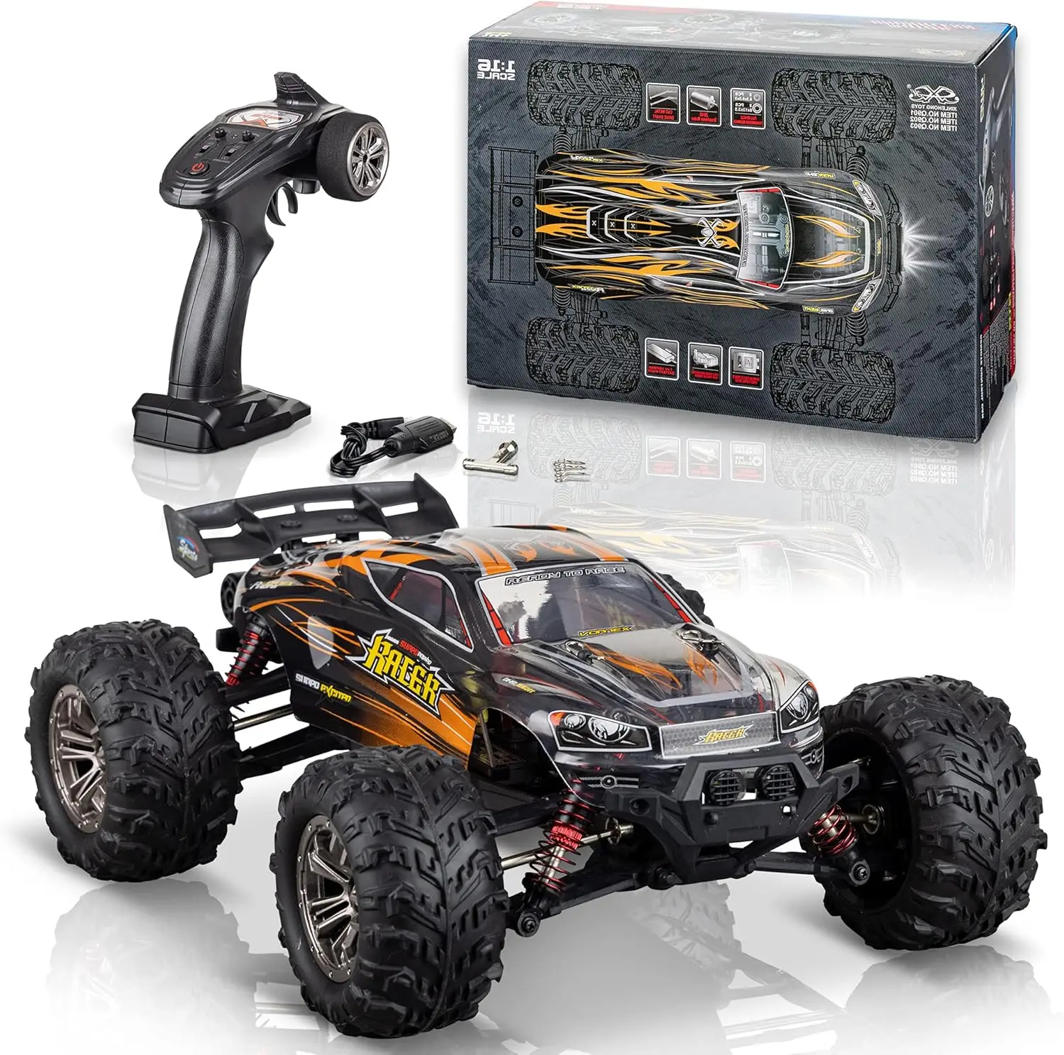 1:16 Scale Brushless RC Truck - High Speed 33 MPH, 4WD Off Road Hobby Grade, Ready to Run Waterproof
1:16 Scale Brushless RC Truck - High Speed 33 MPH, 4WD Off Road Hobby Grade, Ready to Run Waterproof