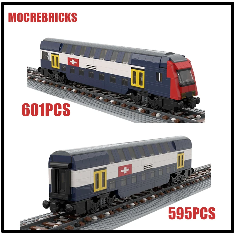 City Railway Trains Series Swiss Blue Doubledecker Wagon MOC Building Block Carriages Sets Model Assembly Brick Toy Holiday Gift
City Railway Trains Series Swiss Blue Doubledecker Wagon MOC Building Block Carriages Sets Model Assembly Brick Toy Holiday Gift