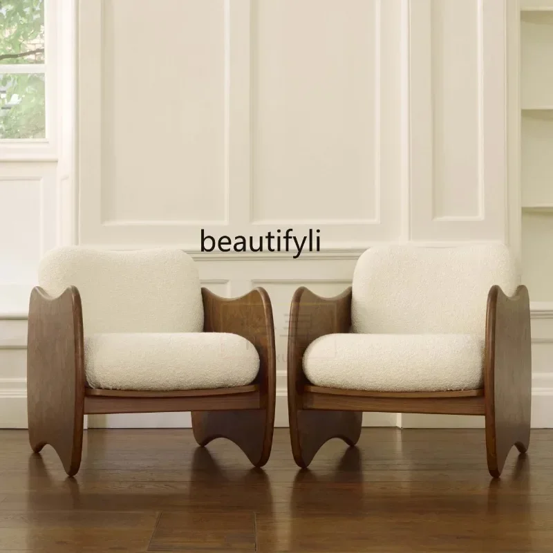 Medieval solid wood armchair retro living room single sofa chair B & B leisure back chair 
Medieval solid wood armchair retro living room single sofa chair B & B leisure back chair
