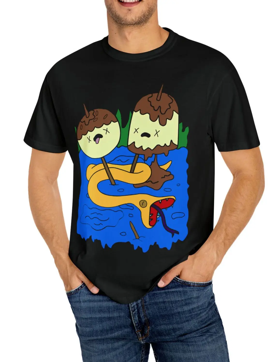 Новая летняя повседневная футболка, модный топ из чистого хлопка с круглым вырезом и короткими рукавами, модный свободный принт для похудения 
Новая летняя повседневная футболка, модный топ из чистого хлопка с круглым вырезом и короткими рукавами, модный свободный принт для похудения