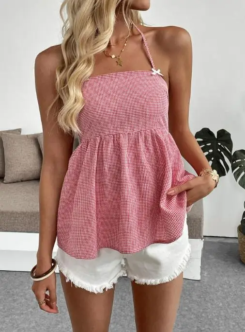 2025 New Summer Casual Retro Style Camisole Plaid Vest for Women's Interior Short Style
2025 New Summer Casual Retro Style Camisole Plaid Vest for Women's Interior Short Style