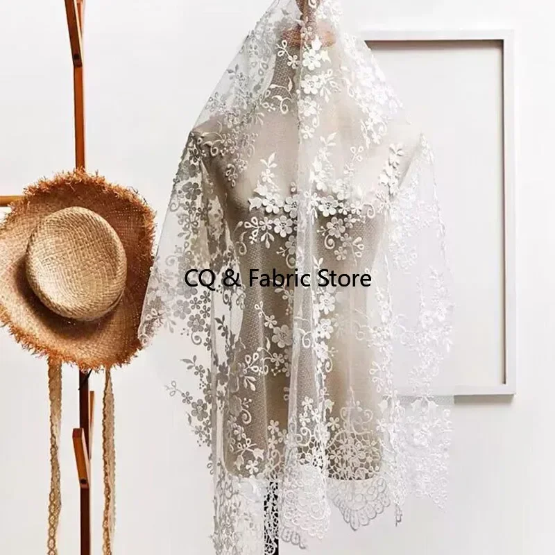 Net Gauze White Embroidery Three-dimensional Flower Mesh Lace Fabric For Skirt Wedding Dress Tablecloth Decoration
Net Gauze White Embroidery Three-dimensional Flower Mesh Lace Fabric For Skirt Wedding Dress Tablecloth Decoration