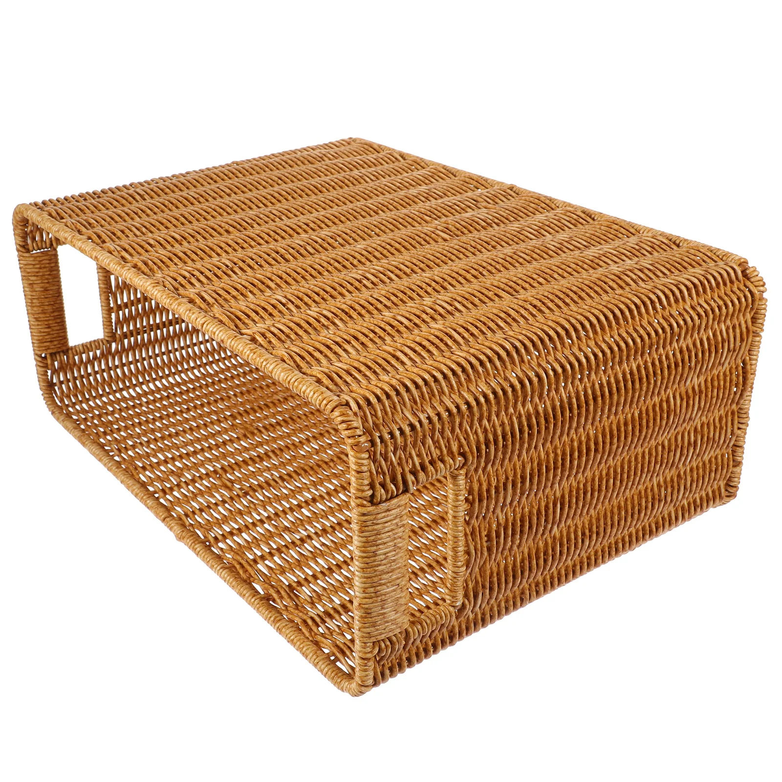 Woven Magazine Newspaper Basket Handled Toiletries Holder Room Light Brown Decor
Woven Magazine Newspaper Basket Handled Toiletries Holder Room Light Brown Decor