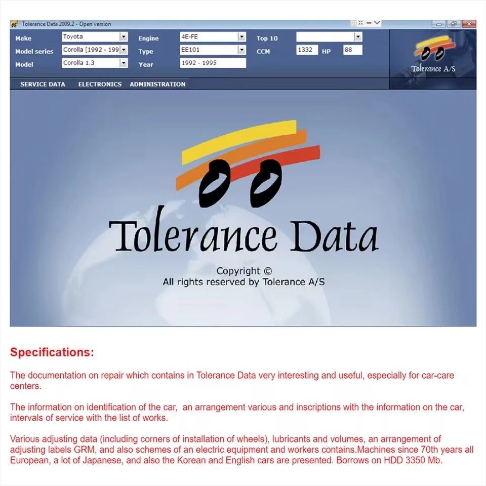 Auto Repair Program Diagnostic Software with Keygen Tolerance Data 2009.2 32GB USB Unlimited Installation Link for Car Maintenan
Auto Repair Program Diagnostic Software with Keygen Tolerance Data 2009.2 32GB USB Unlimited Installation Link for Car Maintenan
