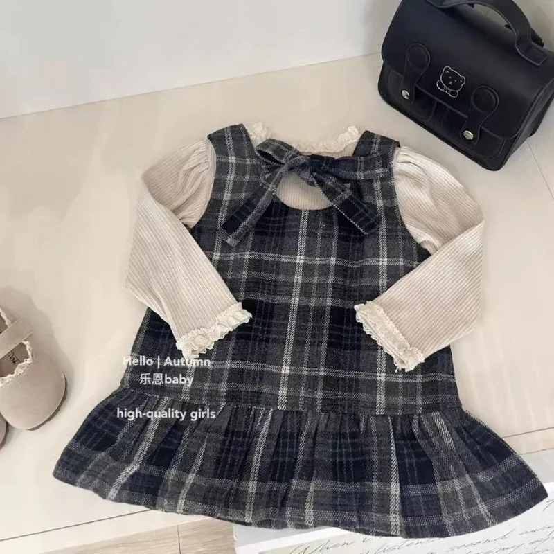 Children's Outfit Skirt New Spring and Autumn Baby Girl Plaid Skirt with Long Sleeve Inner Layer Elegant Two-Piece Set
Children's Outfit Skirt New Spring and Autumn Baby Girl Plaid Skirt with Long Sleeve Inner Layer Elegant Two-Piece Set