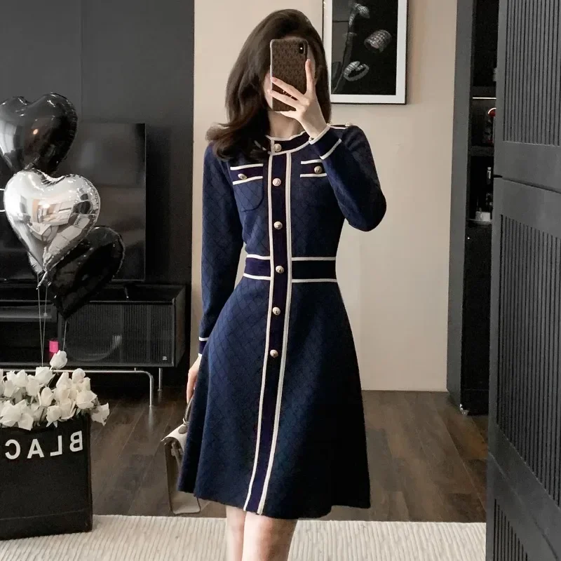 Elegant Autumn Winter Women's Knitted Sweater Dress 2023 Vintage Knee-Length Party Vestido Feminino Casual Knitwear Robes Femme
Elegant Autumn Winter Women's Knitted Sweater Dress 2023 Vintage Knee-Length Party Vestido Feminino Casual Knitwear Robes Femme