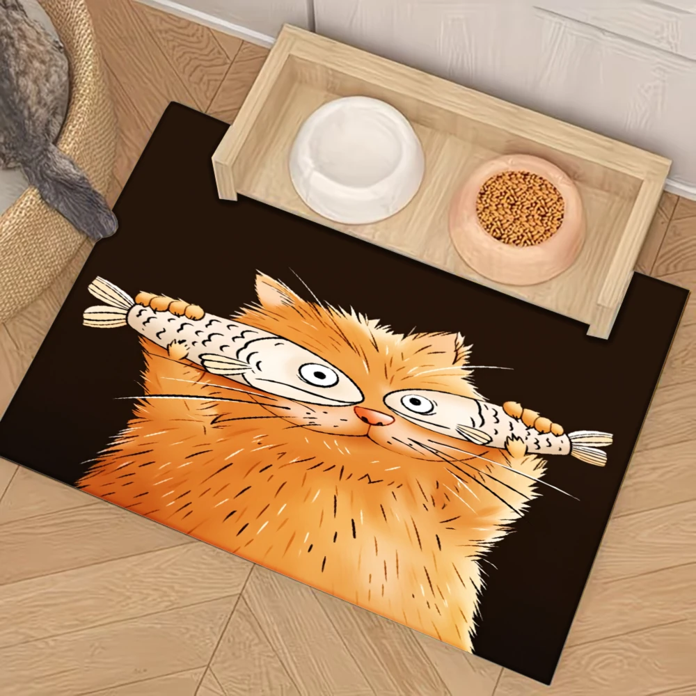 Cat Holding Fish Pattern Non-Slip Pet Feeding Mat,Pet Supplies, Splash-Proof And Anti-Slip Mat Mats Cats Dogs
Cat Holding Fish Pattern Non-Slip Pet Feeding Mat,Pet Supplies, Splash-Proof And Anti-Slip Mat Mats Cats Dogs