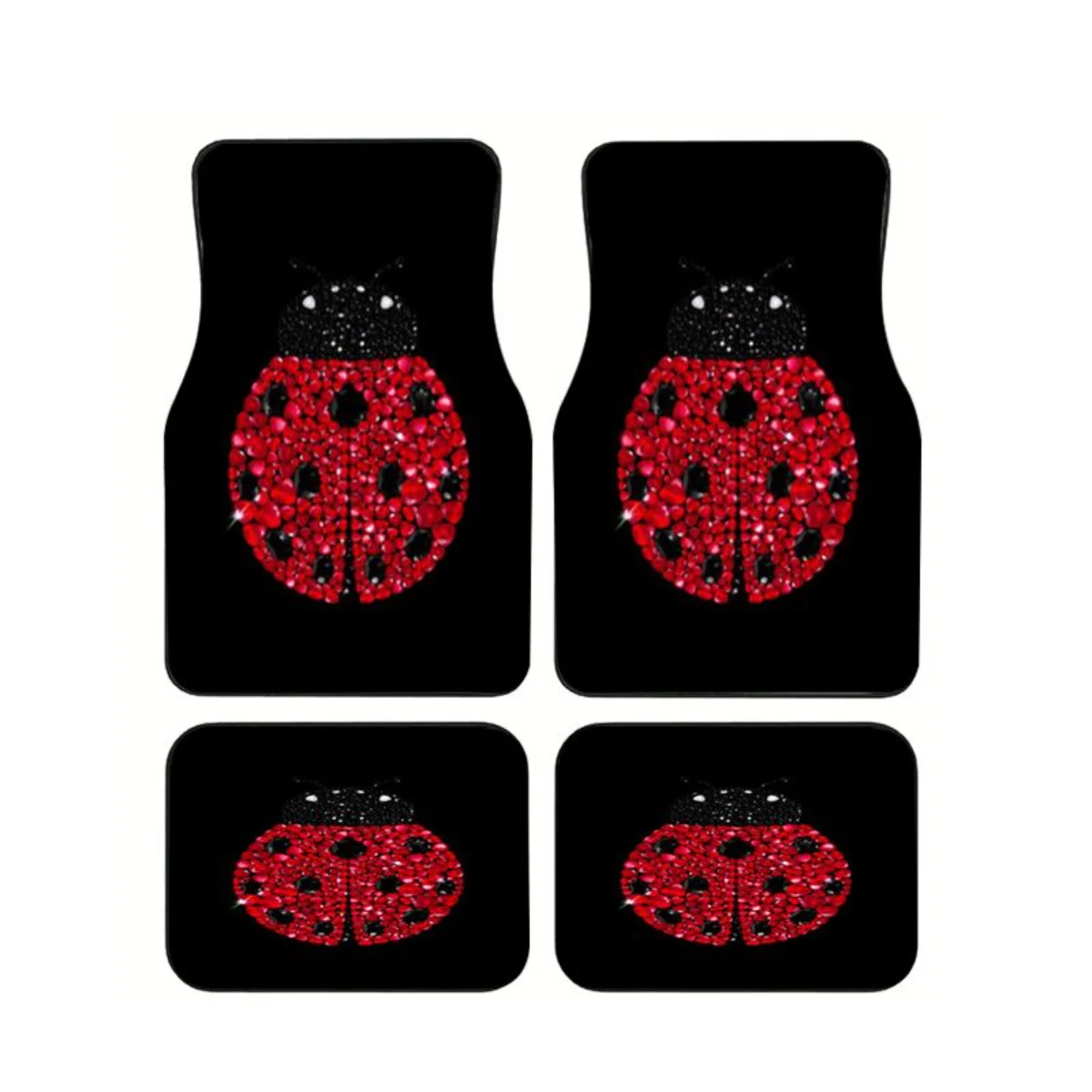 Universal 4Pcs Car Floor Mats Red Rhinestone Ladybug Crystal Glitter Print Waterproof Anti-slip Auto Foot Pads Bling Interior
Universal 4Pcs Car Floor Mats Red Rhinestone Ladybug Crystal Glitter Print Waterproof Anti-slip Auto Foot Pads Bling Interior