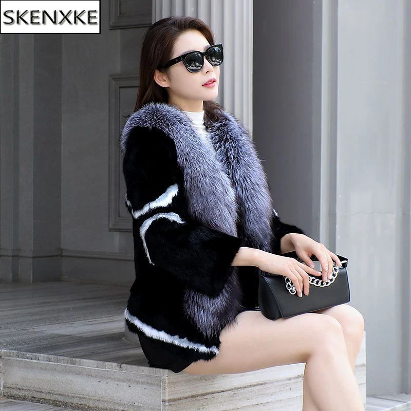 Women Winter 100% Real Rabbit Fur Coat With Silver Fox Fur Collar Natural Warm Rabbit Fur Jacket Female Quality Real Fur Coats
Women Winter 100% Real Rabbit Fur Coat With Silver Fox Fur Collar Natural Warm Rabbit Fur Jacket Female Quality Real Fur Coats
